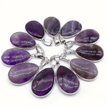 5pcs/set Stone Charm 20mm x 30 mm Nature Amethysts Alloy serging Necklace Pendant For Women Girls Fashion Jewelry
5pcs/set Stone Charm 20mm x 30 mm Nature Amethysts Alloy serging Necklace Pendant For Women Girls Fashion Jewelry