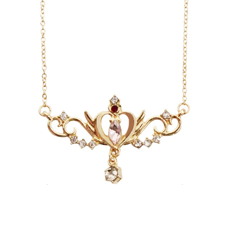 Cute Sailor Moon Heart With Angel Wings Pendant Necklace Pendant Necklace For Cosplay Colorful Crystal Crown Choker Necklace
Cute Sailor Moon Heart With Angel Wings Pendant Necklace Pendant Necklace For Cosplay Colorful Crystal Crown Choker Necklace
