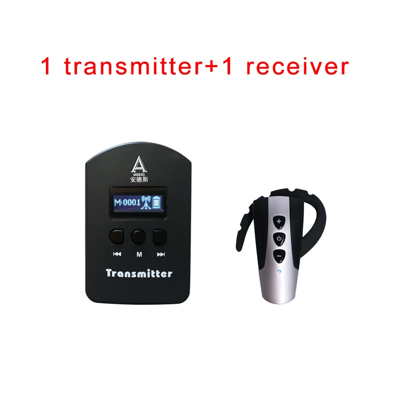 

Wireless Audio Tour Guide System (1 handheld Transmitter + 10 Earhook Receiver ) For Travel Agency / Simultaneous Interpretation