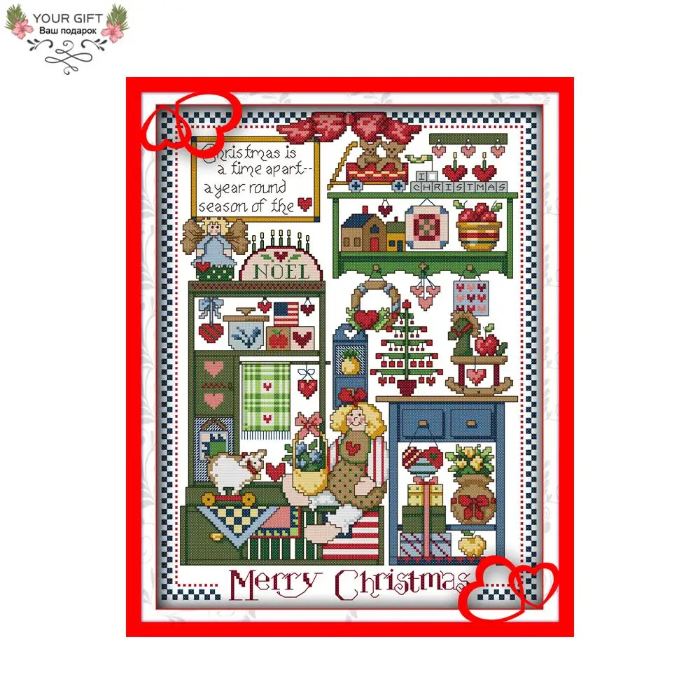 Joy Sunday Counted and Stamped Christmas Gift Needlework Needlepoint Embroidery DIY Cross Stitch kits for Home Decor K244
Joy Sunday Counted and Stamped Christmas Gift Needlework Needlepoint Embroidery DIY Cross Stitch kits for Home Decor K244