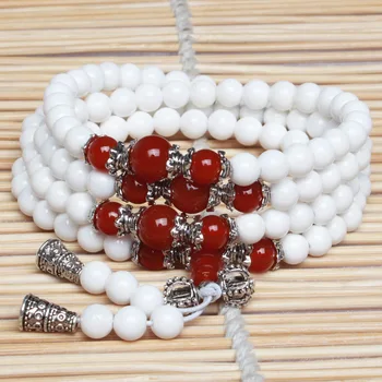 Natural White Tridacna and Red Quartz crystal Round Beads Tibetan Silver Charms Lucky Gift Healing Reiki Bracelets For Women
Natural White Tridacna and Red Quartz crystal Round Beads Tibetan Silver Charms Lucky Gift Healing Reiki Bracelets For Women