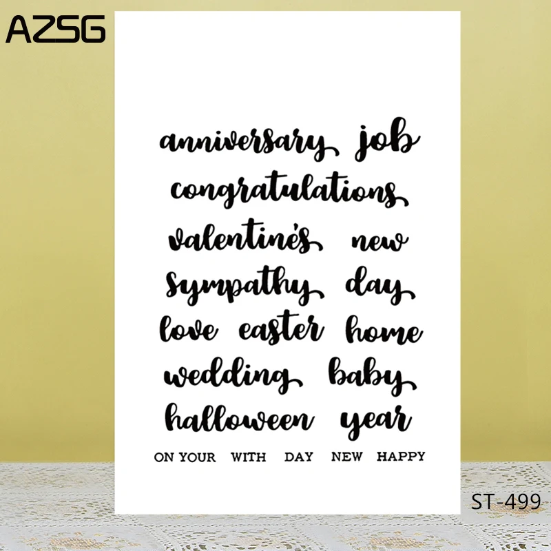 AZSG Graceful Handwriting Clear Stamps/Seals For DIY Scrapbooking/Card Making/Album Decorative Silicone Stamp Crafts
AZSG Graceful Handwriting Clear Stamps/Seals For DIY Scrapbooking/Card Making/Album Decorative Silicone Stamp Crafts