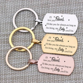 I'll Forever Love You As Long As I'm Living Key Chain Engraved Jewelry Charm Dog Tag For Son Daughter Wedding Birthday Gift
I'll Forever Love You As Long As I'm Living Key Chain Engraved Jewelry Charm Dog Tag For Son Daughter Wedding Birthday Gift