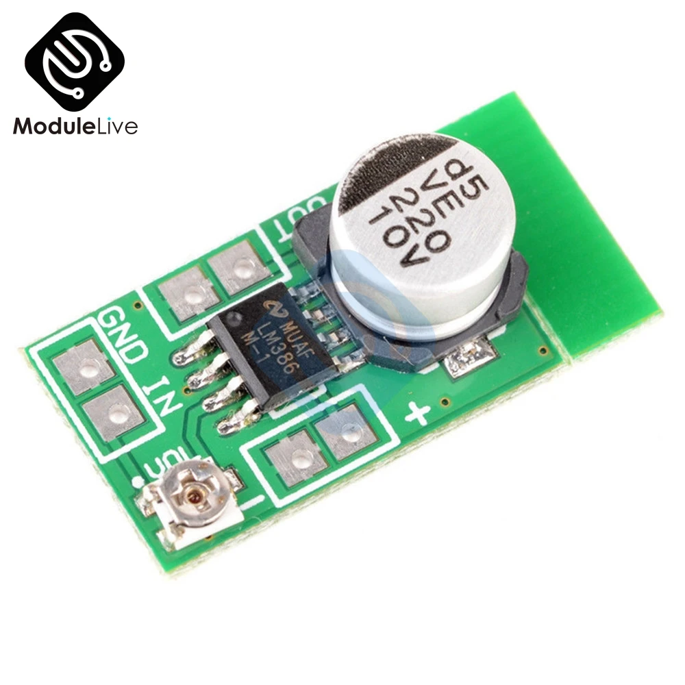 DC 3.8V-12V 150mA 5V Adjustable Audio Power Amplifier Mini LM386 Board Micro Amp Module Max 750mW Impedance Voice
DC 3.8V-12V 150mA 5V Adjustable Audio Power Amplifier Mini LM386 Board Micro Amp Module Max 750mW Impedance Voice