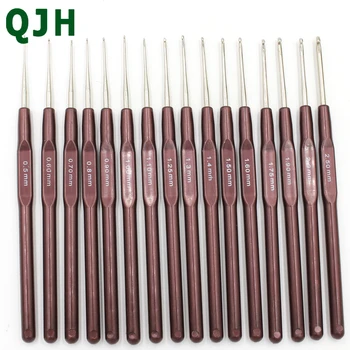 QJH 16pcs Aluminum Crochet Hooks Knitting Needles Brown Soft Plastic Grip Handle Weave Craft 0.5mm-2.7mm 16 Size RX029
QJH 16pcs Aluminum Crochet Hooks Knitting Needles Brown Soft Plastic Grip Handle Weave Craft 0.5mm-2.7mm 16 Size RX029
