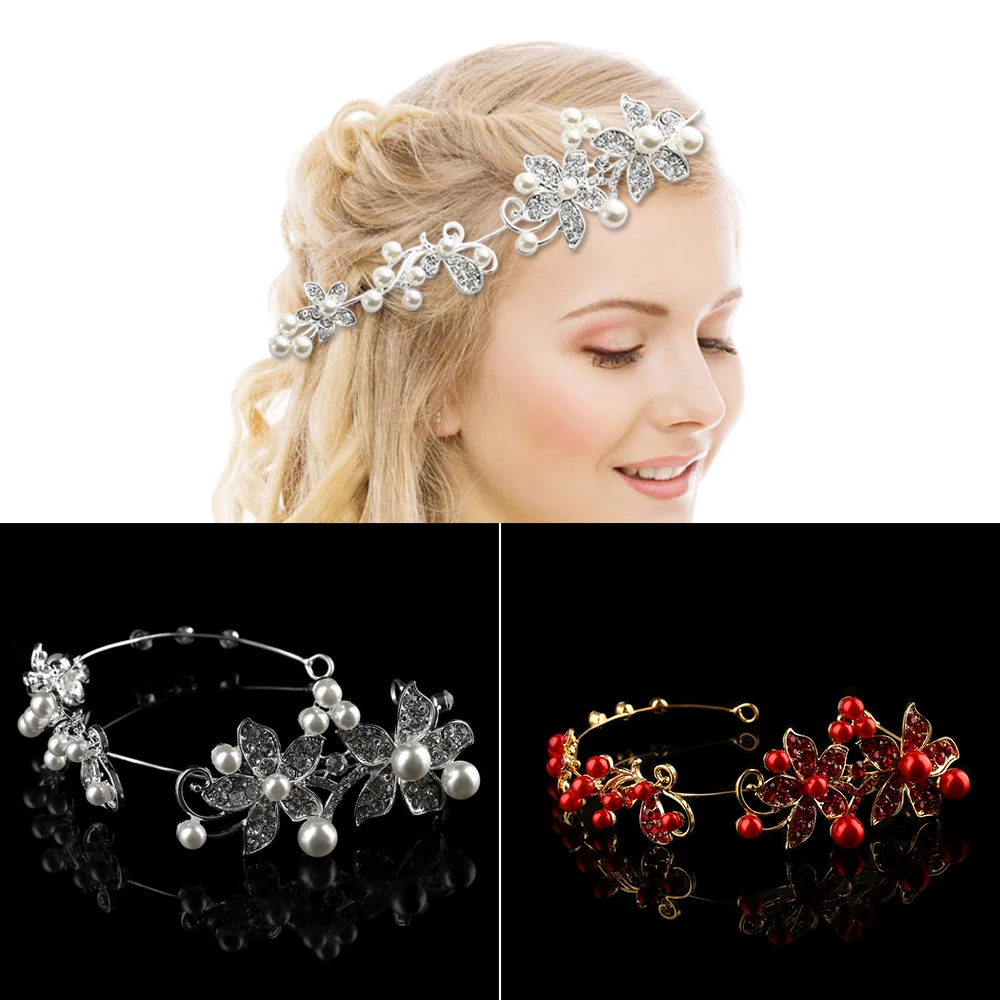 1PC New Arrival Women Crystal Pearls Flower Headband Fashion Rhinestones Hairpin for Lady&Bride Wedding Party Headdress Jewelry
1PC New Arrival Women Crystal Pearls Flower Headband Fashion Rhinestones Hairpin for Lady&Bride Wedding Party Headdress Jewelry