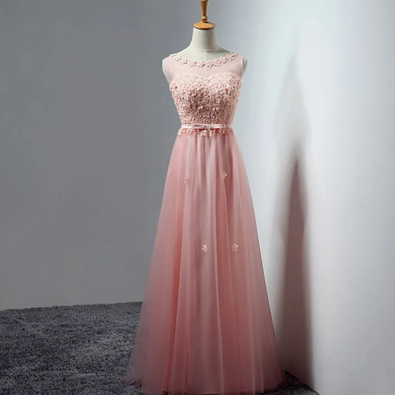 Custom Made A-Line Scoop Evening Dresses Abiye Gece Elbisesi Beading Flowers Prom Party Dresses Long 2019 (5)