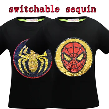 Summer boys sweatshirt kids t shirt children tops switchable sequin girls tee boys T shirt magic discoloration spiderman sequin
Summer boys sweatshirt kids t shirt children tops switchable sequin girls tee boys T shirt magic discoloration spiderman sequin