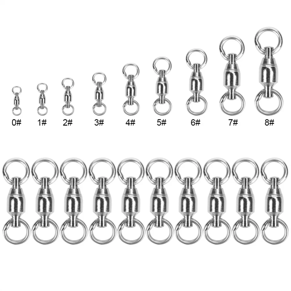 Wholesale Cheap Stainless Steel Fishing Swivel Snap Ball Bearing Carp Fishing Hook Rolling Swivel Connector Clip Tackle 8 Size
Wholesale Cheap Stainless Steel Fishing Swivel Snap Ball Bearing Carp Fishing Hook Rolling Swivel Connector Clip Tackle 8 Size
