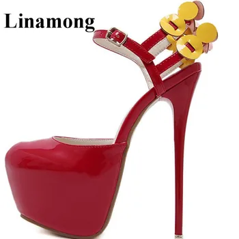 Sexy Thin High Heel Waterproof Platform Summer Round Toe Patent Leather Party Ladies Shoes Red And Black Color Women Sandals
Sexy Thin High Heel Waterproof Platform Summer Round Toe Patent Leather Party Ladies Shoes Red And Black Color Women Sandals
