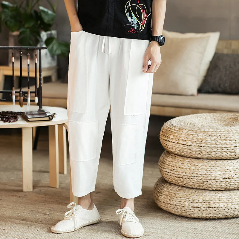 Casual Ankle-length Pants Pockets Mens Loose Regular Harem Pant Spring Summer Straight Trousers New Fashion Homme
Casual Ankle-length Pants Pockets Mens Loose Regular Harem Pant Spring Summer Straight Trousers New Fashion Homme