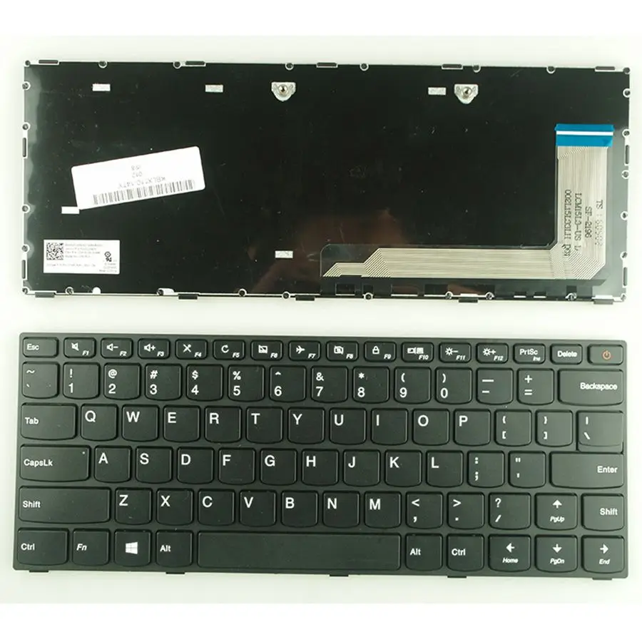 Новая клавиатура GZEELE для ноутбука Lenovo IdeaPad 110-14ISK 110-14 американская черная с правой