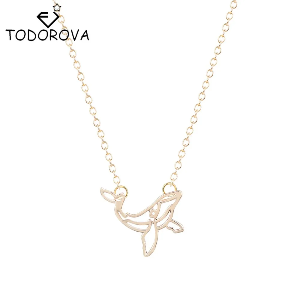 

Todorova Cute Small Gold Silver Whale Necklace Charm Choker Necklaces & Pendants Statement Jewelry Gift for Women Girl My Orders