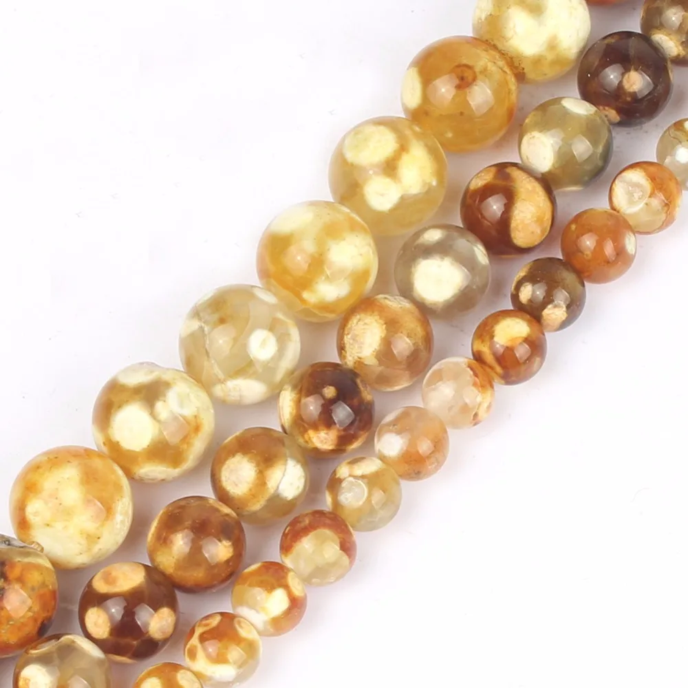 Smooth Round Bead Ball yellow Cracked Agates Stone Beads For DIY Necklace Bracelets Jewelry Making 15" Free Shipping 6.8.10mm
Smooth Round Bead Ball yellow Cracked Agates Stone Beads For DIY Necklace Bracelets Jewelry Making 15" Free Shipping 6.8.10mm