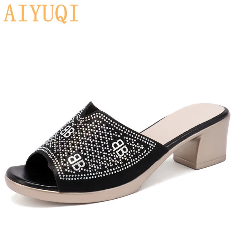 AIYUQI Women slippers summer 2019 new shoes women sandals flip rhinestone peep toe luxury shoes women designers large sizes 43
AIYUQI Women slippers summer 2019 new shoes women sandals flip rhinestone peep toe luxury shoes women designers large sizes 43