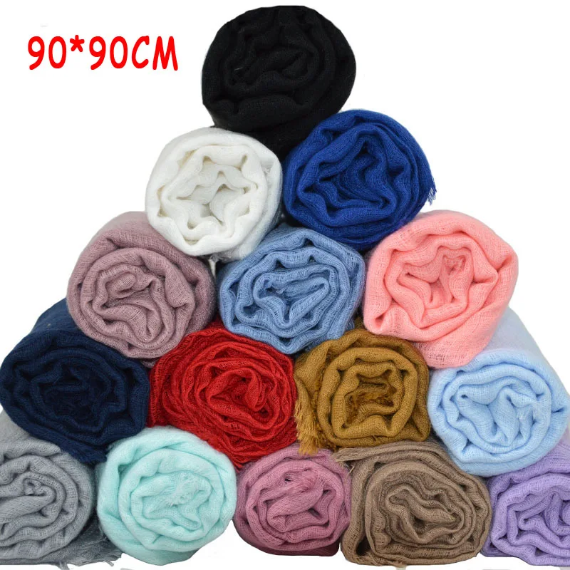 90*90 Square Size Plain Cotton Scarf Muslim Hijab Women Solid Thin Breathable Gauze Headwear Wraps Girl Shawls Scarve 10PCS/Lot
90*90 Square Size Plain Cotton Scarf Muslim Hijab Women Solid Thin Breathable Gauze Headwear Wraps Girl Shawls Scarve 10PCS/Lot