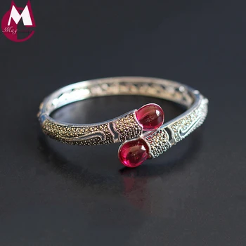 100% Real Sterling Silver Bracelets & Bangle For Women Vintage Elegant Red Jade Bangle Female Gemstone Silver 925 Jewelry SB60
100% Real Sterling Silver Bracelets & Bangle For Women Vintage Elegant Red Jade Bangle Female Gemstone Silver 925 Jewelry SB60