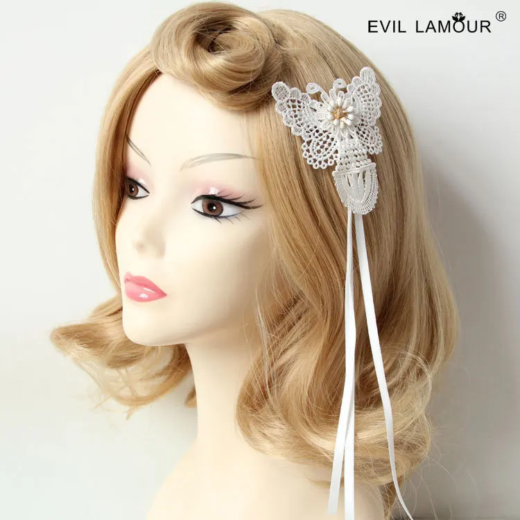 Princess sweet lolita hairpin The bride white bud silk long ribbon butterfly hairpin Clip accessories FJ - 180
Princess sweet lolita hairpin The bride white bud silk long ribbon butterfly hairpin Clip accessories FJ - 180