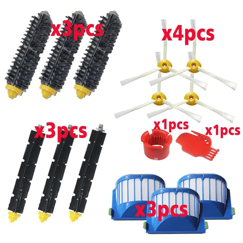 Replacement Parts Kit for iRobot Roomba 600 Series Bristle & Flexible Beater Brush & Armed-3 Side Brush & Filters Vacuum Cleaner
Replacement Parts Kit for iRobot Roomba 600 Series Bristle & Flexible Beater Brush & Armed-3 Side Brush & Filters Vacuum Cleaner