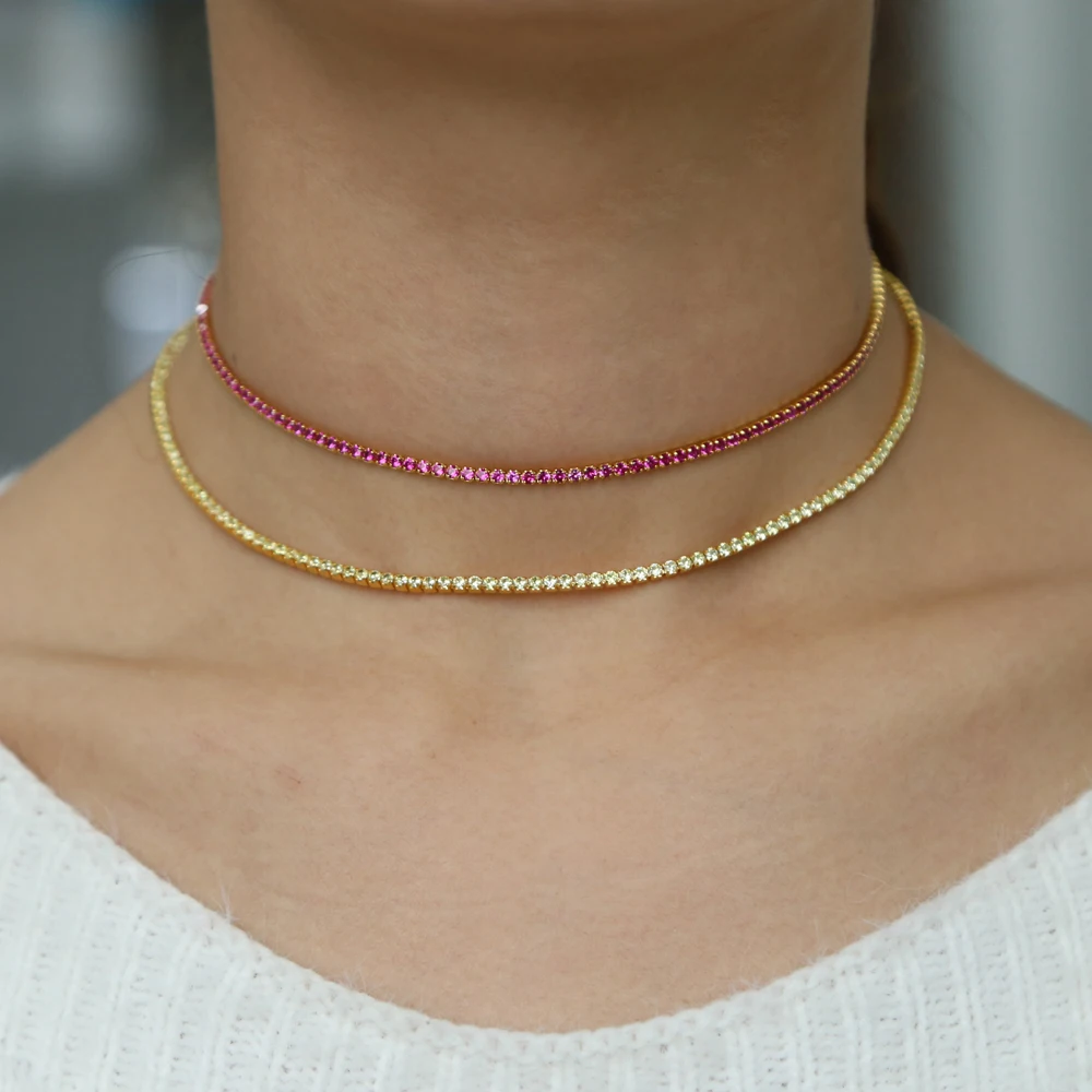 18kk AAA+ rainbow tennis chain chocker necklace with green ed CZ fashion personality women collar jewellery bijoux chokers gift
18kk AAA+ rainbow tennis chain chocker necklace with green ed CZ fashion personality women collar jewellery bijoux chokers gift
