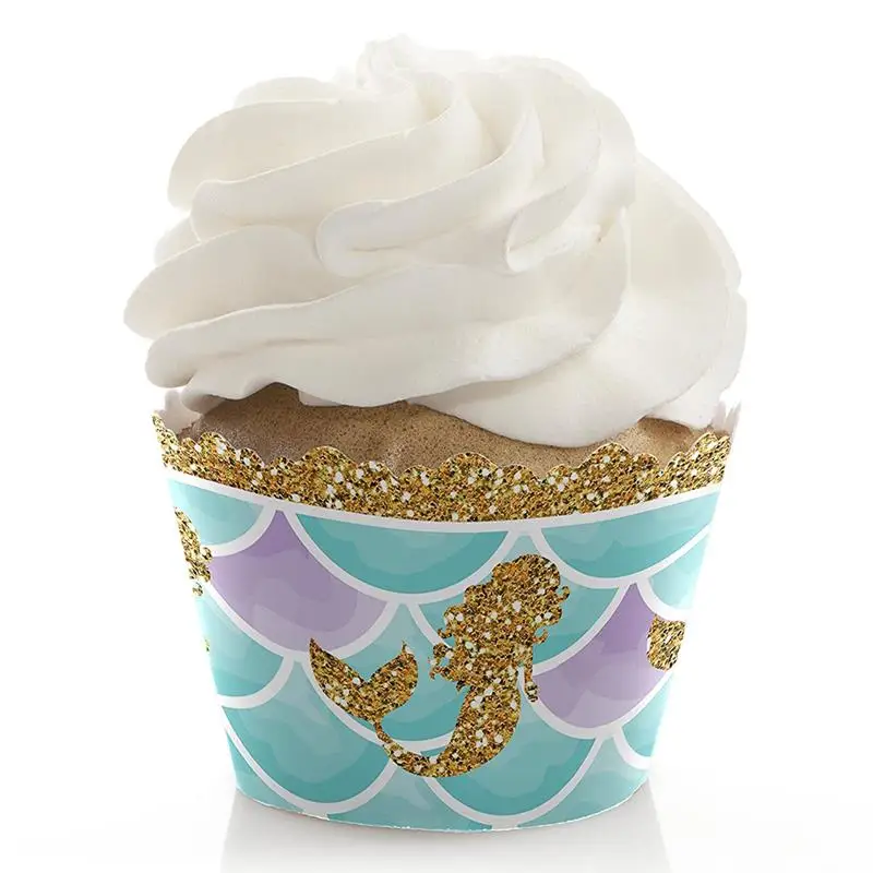 12pcs Cupcake Mermaid Wrappers Toppers Picks Baby Shower Girl Birthday Party Kids Favors Princess Little Mermaid Party Supplies
12pcs Cupcake Mermaid Wrappers Toppers Picks Baby Shower Girl Birthday Party Kids Favors Princess Little Mermaid Party Supplies