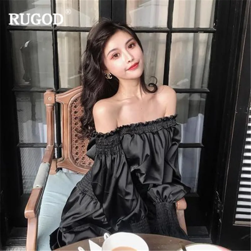 RUGOD Sexy off shoulder women dress Flare sleeve elastic hight waist slim pleated cake midi dress ladies korean vestidos mujer
RUGOD Sexy off shoulder women dress Flare sleeve elastic hight waist slim pleated cake midi dress ladies korean vestidos mujer
