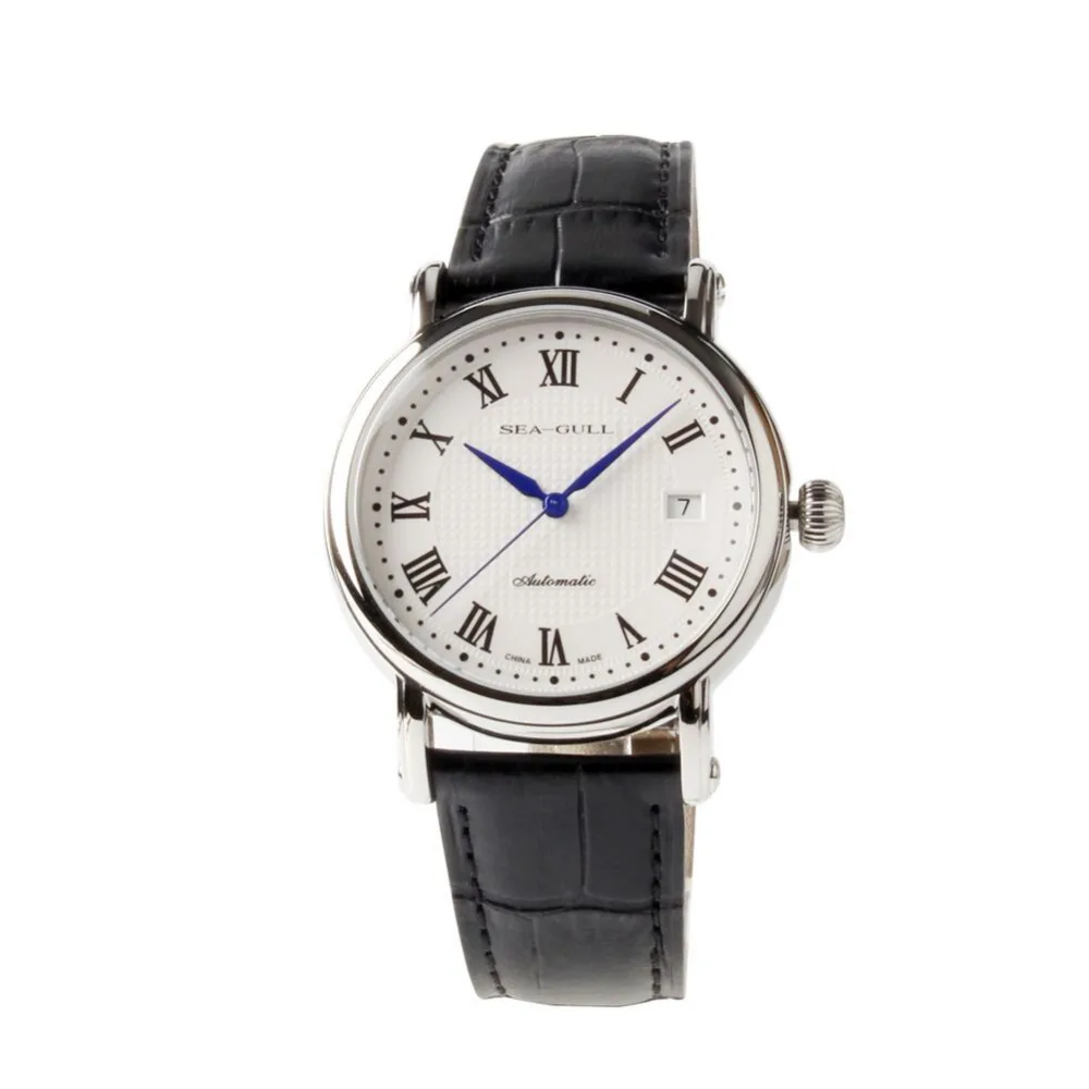 Genuine Seagull Roman Numerals Guilloche Onion Crown Blue Hands Exhibition Back Automatic Men's Watch Sea-gull 819.368
Genuine Seagull Roman Numerals Guilloche Onion Crown Blue Hands Exhibition Back Automatic Men's Watch Sea-gull 819.368