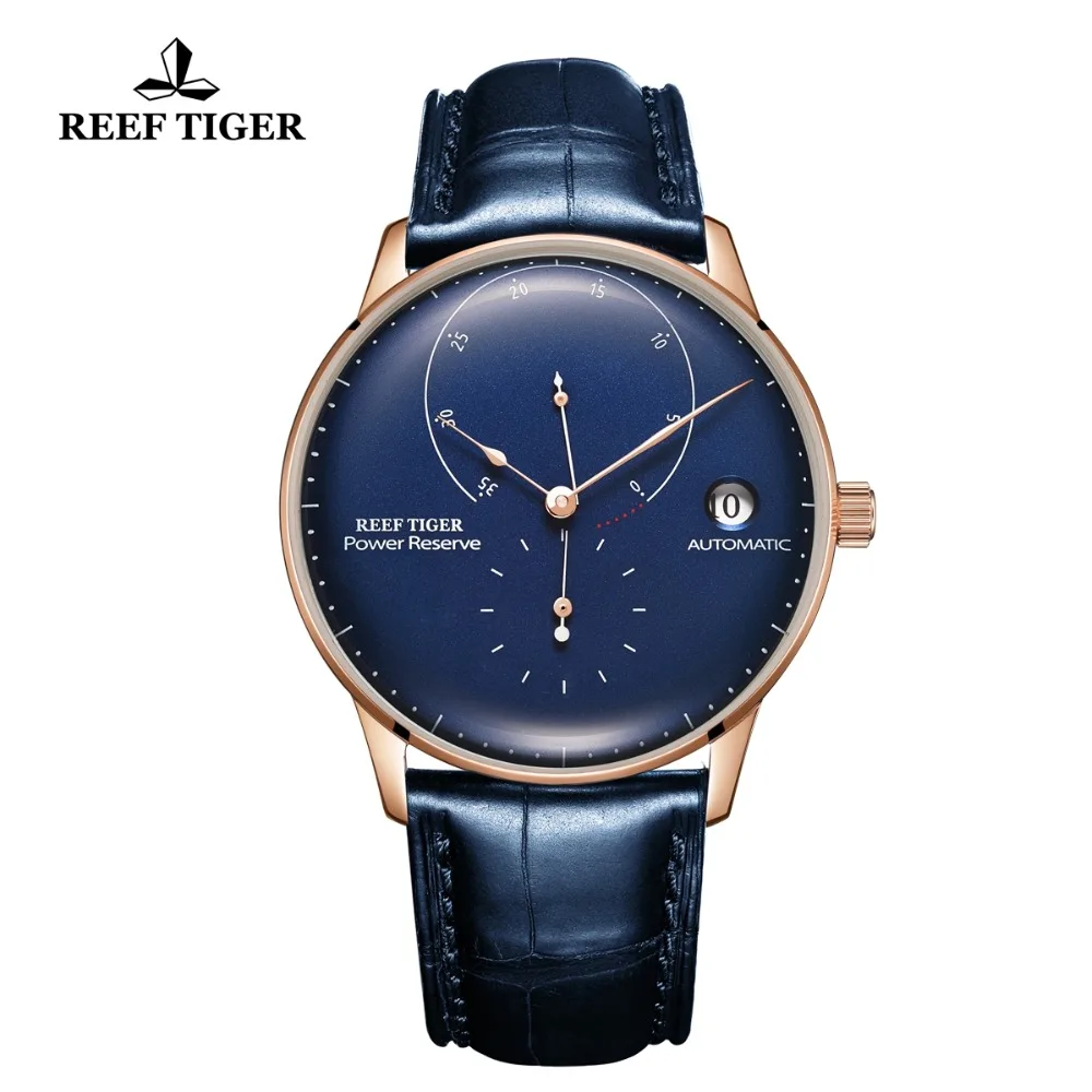 Reef Tiger/RT Top Brand Luxury Casual Watches Mens Blue Genuine Leather Strap Automatic Watch RGA82B0-2
Reef Tiger/RT Top Brand Luxury Casual Watches Mens Blue Genuine Leather Strap Automatic Watch RGA82B0-2