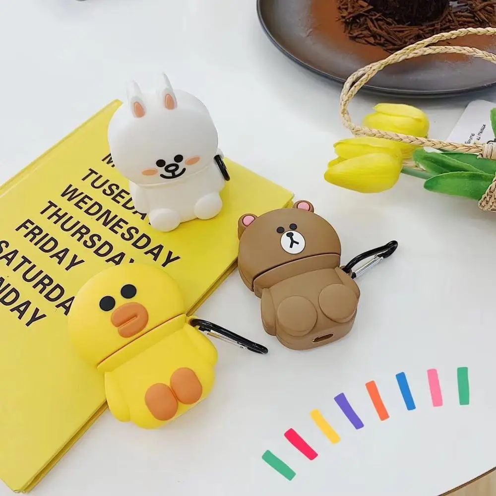 Korean cartoon 3D Cute bear rabbit duck silicone Wireless Earphone Charging case for AirPods 1 2 Bluetooth cover fundas
Korean cartoon 3D Cute bear rabbit duck silicone Wireless Earphone Charging case for AirPods 1 2 Bluetooth cover fundas