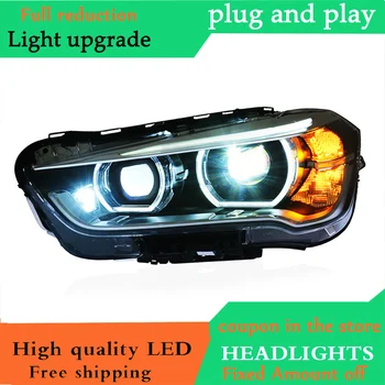 Car Styling for BMW X1 Headlights 2016 Low configuration upgrade to high configuration Full LED DRL Double lens All LED
Car Styling for BMW X1 Headlights 2016 Low configuration upgrade to high configuration Full LED DRL Double lens All LED