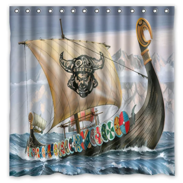 Viking Dragon Head Ship Printed Bath Shower Curtains Waterproof Polyester Fabric Curtain For The Bathroom with 12 Hooks
Viking Dragon Head Ship Printed Bath Shower Curtains Waterproof Polyester Fabric Curtain For The Bathroom with 12 Hooks