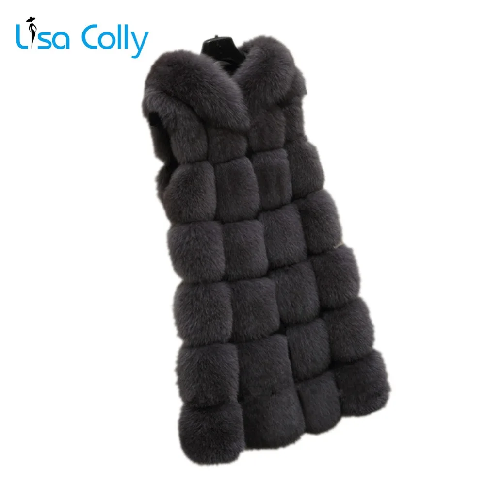 Lisa Colly New autumn winter Women fox fur Vest coat Overcoat Thick Furs vest Coat With Hooded long Faux Fur Vest Coat Jacket
Lisa Colly New autumn winter Women fox fur Vest coat Overcoat Thick Furs vest Coat With Hooded long Faux Fur Vest Coat Jacket