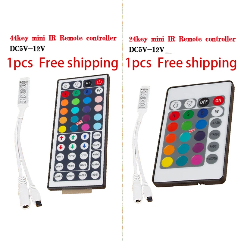RGB Controler 24Key Led Controller Dimmer 44key IR Remote Control For 5050 3528 RGB Led Flexible Strip Lamp Free shipping
RGB Controler 24Key Led Controller Dimmer 44key IR Remote Control For 5050 3528 RGB Led Flexible Strip Lamp Free shipping