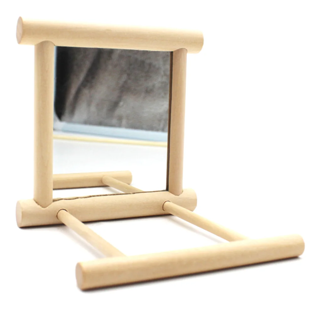 Funny Wooden Bird Toy Mirror Stand Platform Toys For Parrots Cockatiel Vogel Bird Mirror Cage Stand Bar Accessories 10*10*10
Funny Wooden Bird Toy Mirror Stand Platform Toys For Parrots Cockatiel Vogel Bird Mirror Cage Stand Bar Accessories 10*10*10