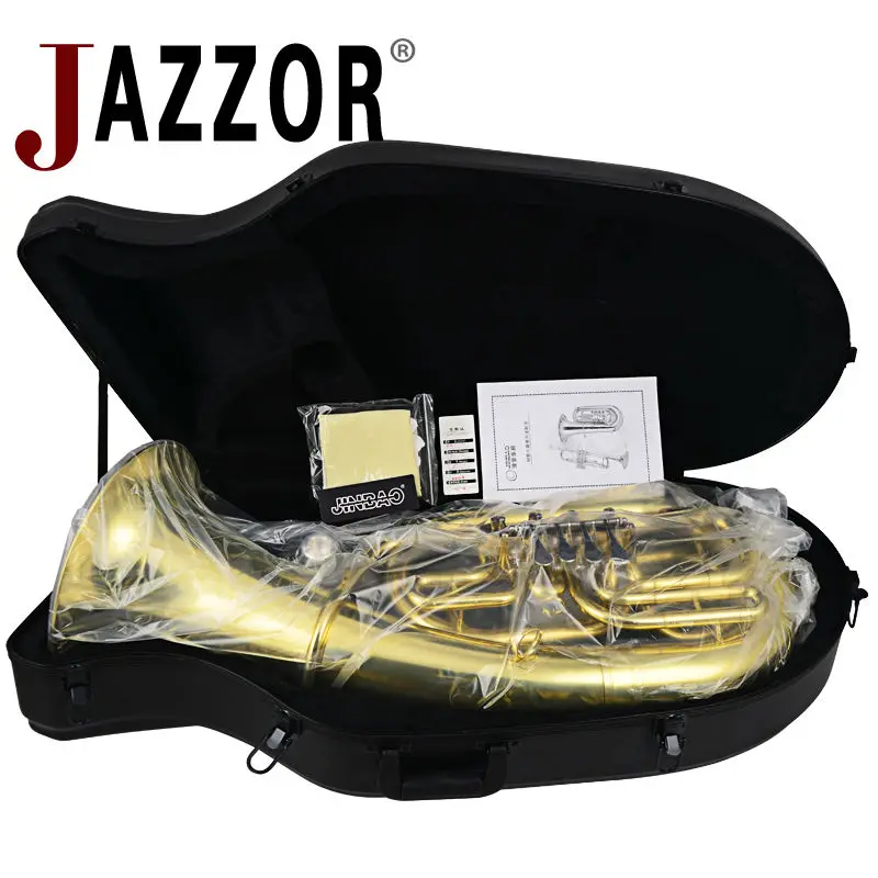 JAZZOR JBEP 1110 Профессиональный Euphonium B плоский золотой лак четыре плоских keysBrass