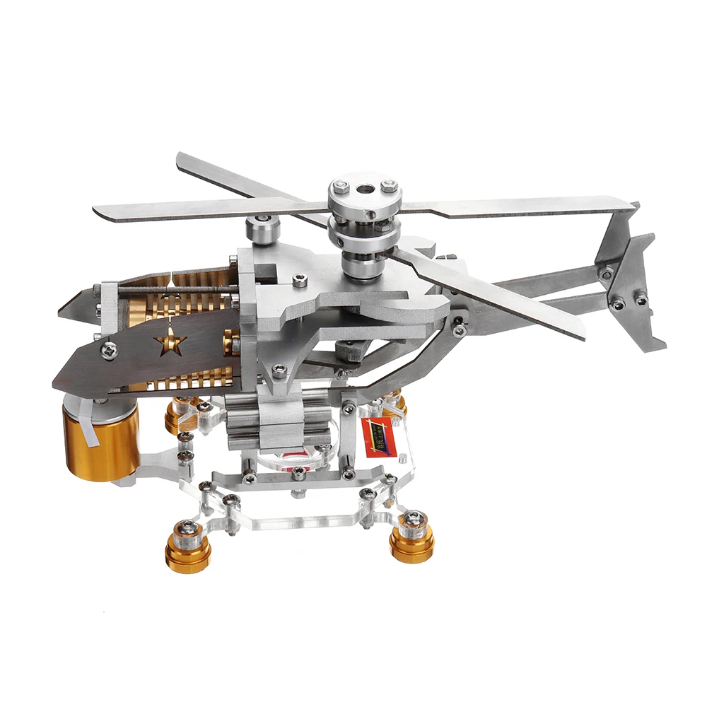Stirling Engine Model Military Helicopter Design Upgrade Science Metal Collection Children Kids Educational Experiment Toy
Stirling Engine Model Military Helicopter Design Upgrade Science Metal Collection Children Kids Educational Experiment Toy