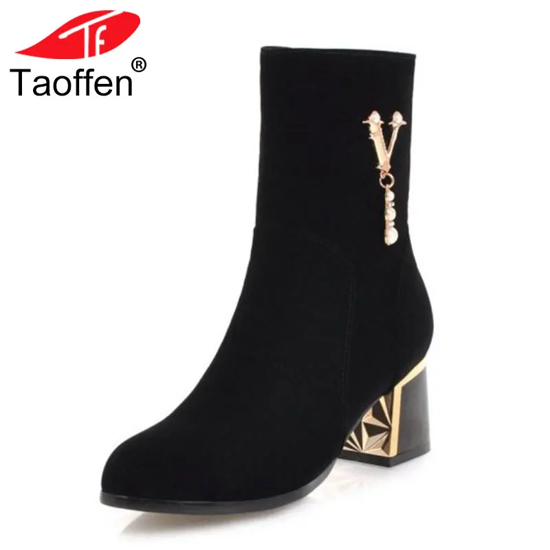 TAOFFEN New Women's Ankle Boots String Beads High Heels Shoes Woman Fur Warm Winter Ankle Boots Elegant Short Boots Size 34-43
TAOFFEN New Women's Ankle Boots String Beads High Heels Shoes Woman Fur Warm Winter Ankle Boots Elegant Short Boots Size 34-43