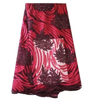 Burgundy sequence lace aso ebi wedding dresses lace fabric high quality nigerian siwss tulle lace embroidery african fabrics 
Burgundy sequence lace aso ebi wedding dresses lace fabric high quality nigerian siwss tulle lace embroidery african fabrics