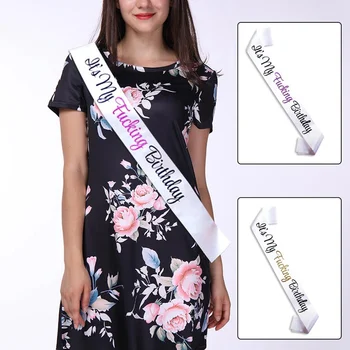 1 pcs Creative It's My Birthday White Satin Sash Birthday Sashes Funny Birthday Favor Supplies for Birthday Party Decoration
1 pcs Creative It's My Birthday White Satin Sash Birthday Sashes Funny Birthday Favor Supplies for Birthday Party Decoration
