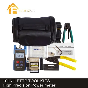10 In 1 Fiber Optic FTTH Tool Kit with FC-6S Fiber Cleaver and Optical High Precision Power Meter 10Mw Visual Fault Locator 
10 In 1 Fiber Optic FTTH Tool Kit with FC-6S Fiber Cleaver and Optical High Precision Power Meter 10Mw Visual Fault Locator