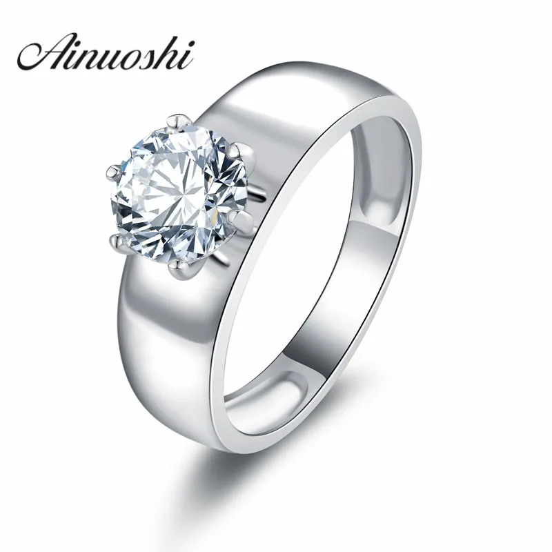 Stainless Steel Rings for Men Women Classic Polish Finish Wedding Bands by Aienid