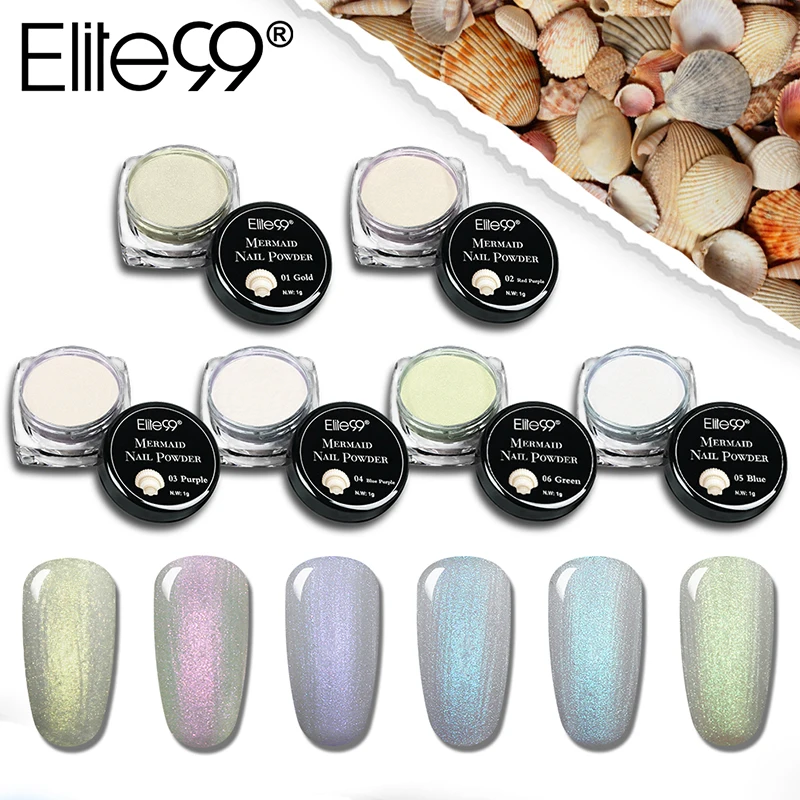 Elite99 Magic Mermaid Nail Powder Mixed With LED UV Gel Varnish Glimmer Glitter Powder Dust For DIY Nail Art All 6 Colors
Elite99 Magic Mermaid Nail Powder Mixed With LED UV Gel Varnish Glimmer Glitter Powder Dust For DIY Nail Art All 6 Colors
