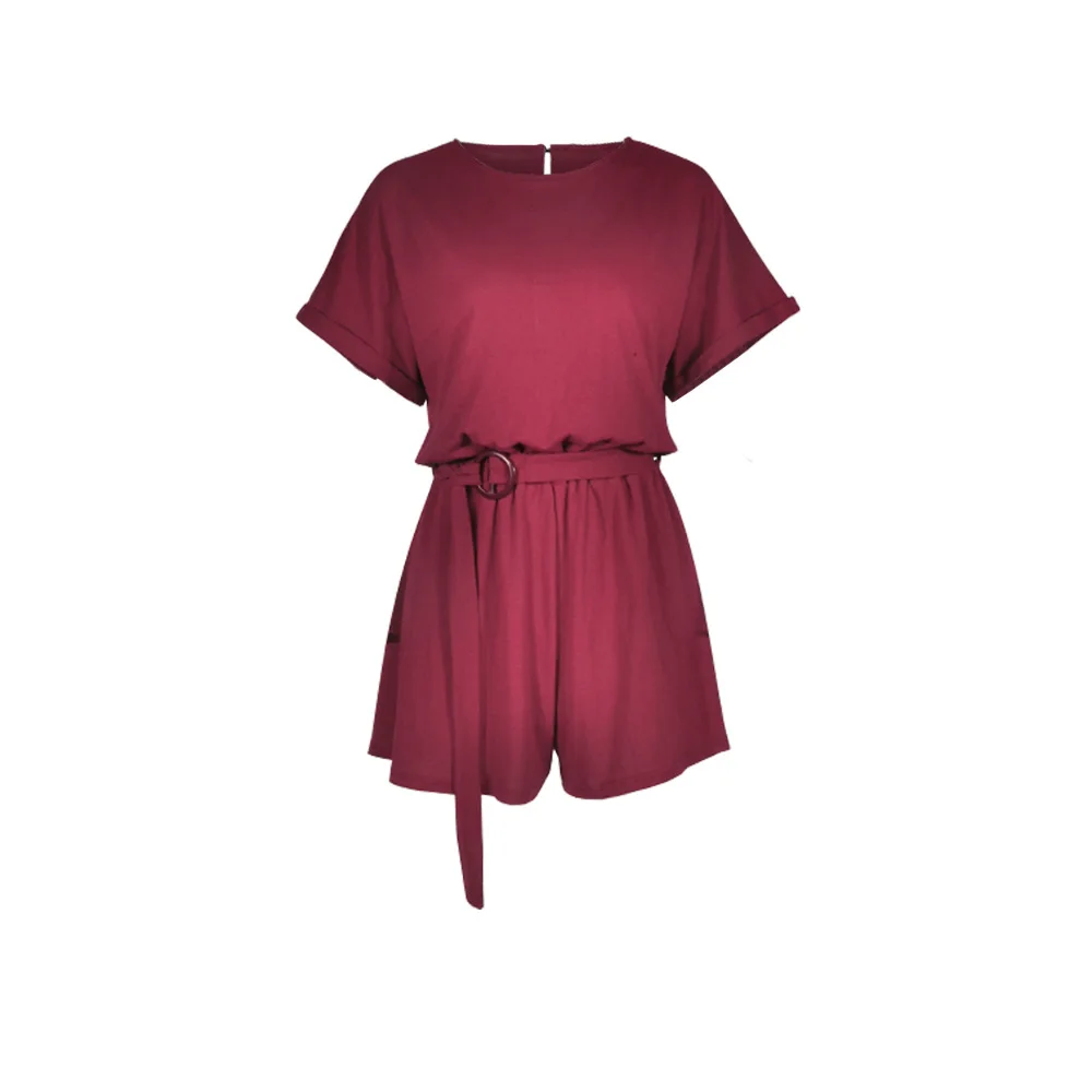 four colors Casual jumpsuits with round collar and short sleeves for sweet lady girls
four colors Casual jumpsuits with round collar and short sleeves for sweet lady girls