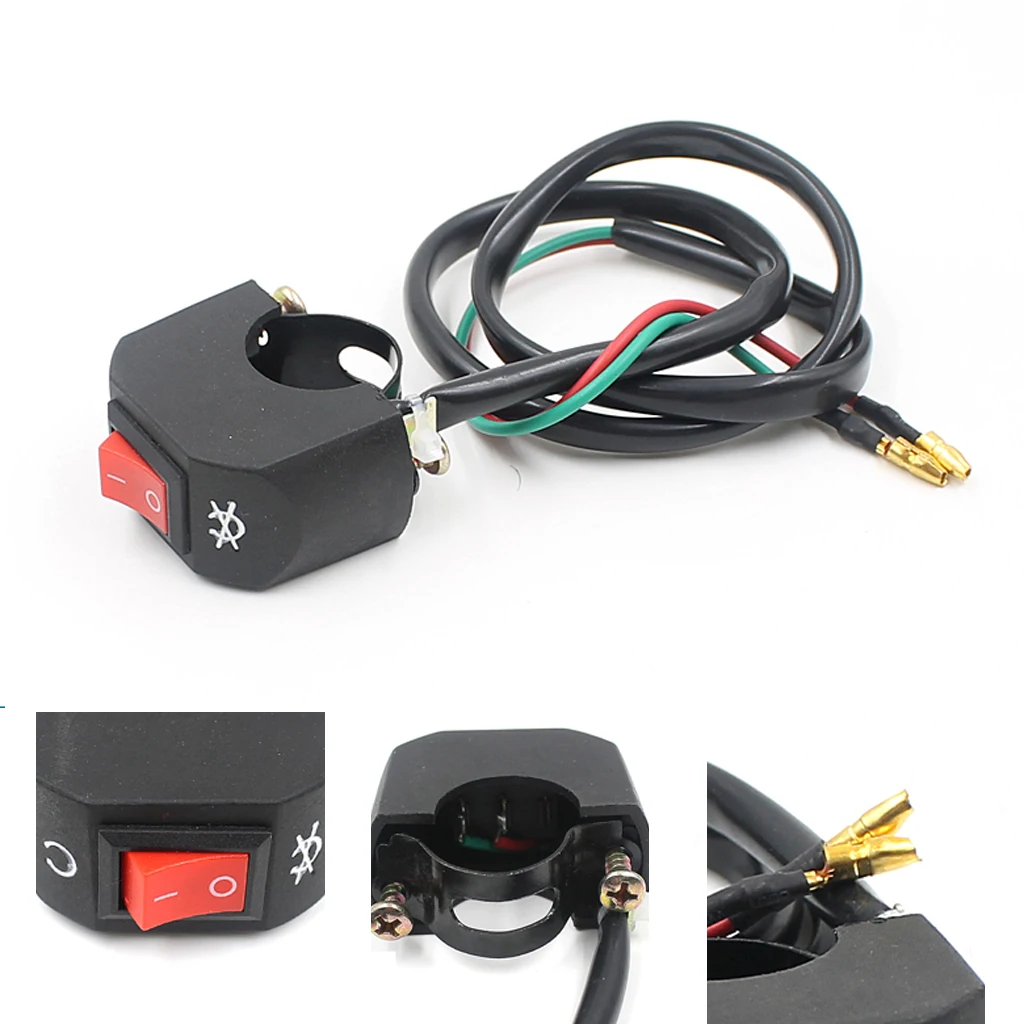 7/8' Universal Motorcycle Motorbike Handlebar Kill On Off Stop Button Switch interrupteur marche - arret El interruptor