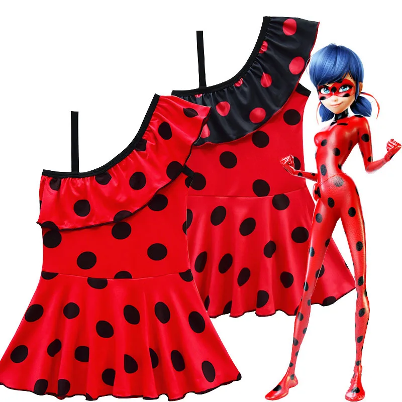 2019 New Girls Ladybug Cosplay Costumes Kids Lady bug Onesies sleeveless Jumpsuits Children Dot Print red Black Dress Skirts COS
2019 New Girls Ladybug Cosplay Costumes Kids Lady bug Onesies sleeveless Jumpsuits Children Dot Print red Black Dress Skirts COS