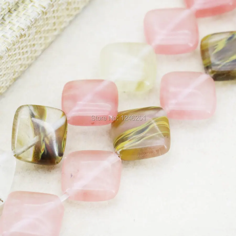 14mm Multicolor Watermelon Tourmaline Square Diagonal Accessories Crafts Loose Beads Natural Stone Gems Fashion Jewelry Making
14mm Multicolor Watermelon Tourmaline Square Diagonal Accessories Crafts Loose Beads Natural Stone Gems Fashion Jewelry Making