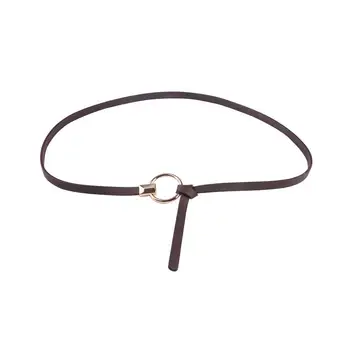 MISSKY Female Women Belts Fashion Thin Leather Belt Solid Color Round Buckle Decoraitve Belt
MISSKY Female Women Belts Fashion Thin Leather Belt Solid Color Round Buckle Decoraitve Belt