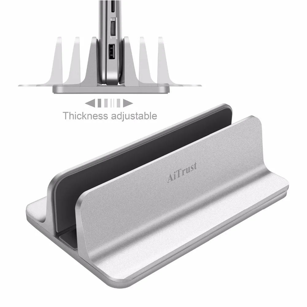 Aluminum Vertical Laptop Stand Thickness Adjustable Desktop NoteBooks Holder Erected Space-saving Stand for MacBook Pro/Air
Aluminum Vertical Laptop Stand Thickness Adjustable Desktop NoteBooks Holder Erected Space-saving Stand for MacBook Pro/Air