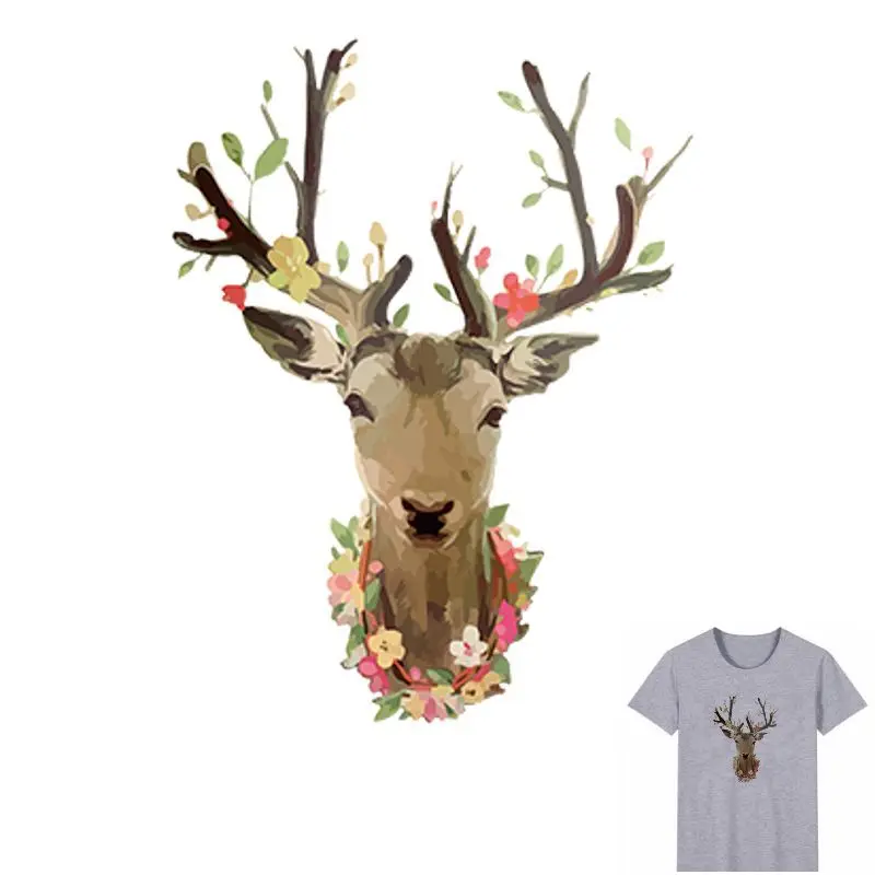 24x18cm Fashion Cartoon Flower deer Iron On Stickers Washable Appliques A-level Patches Heat Transfer For DIY Accessory Clothing
24x18cm Fashion Cartoon Flower deer Iron On Stickers Washable Appliques A-level Patches Heat Transfer For DIY Accessory Clothing