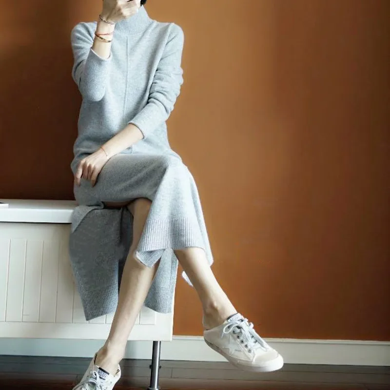 2019 Autumn Winter Turtleneck Women Sweaters And Pullovers Sweater Women Cashmere Slim Sweater Dress Long Warm Over Knee Dresses
2019 Autumn Winter Turtleneck Women Sweaters And Pullovers Sweater Women Cashmere Slim Sweater Dress Long Warm Over Knee Dresses